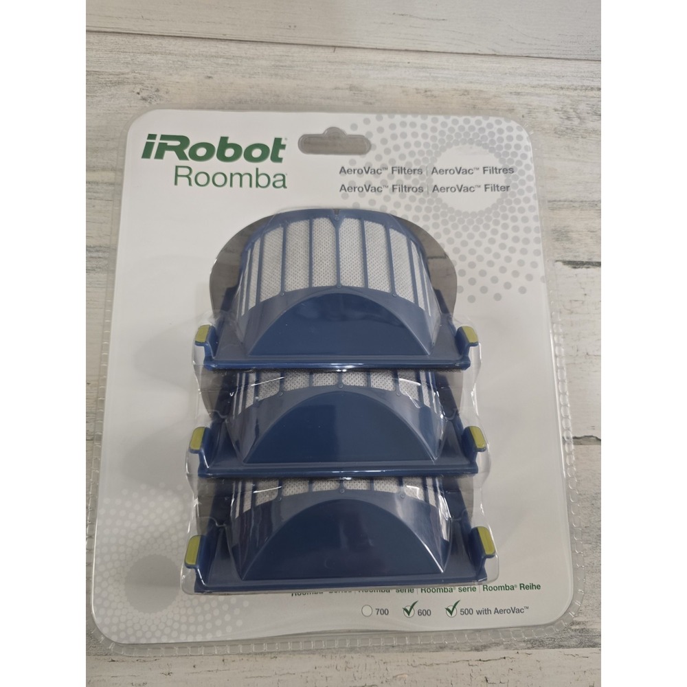 iRobot Roomba AeroVac Filters 3-Pack Blue Model 20939 for 500 600 Series Genuine